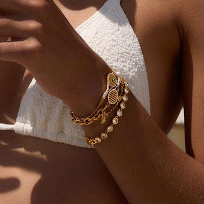Ins-Style 316L Stainless Steel Zircon Bracelet For Women